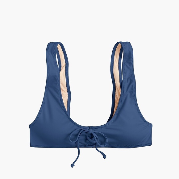 J. Crew Blue Playa Waikiki Lace-up Bikini - Picture 4 of 8
